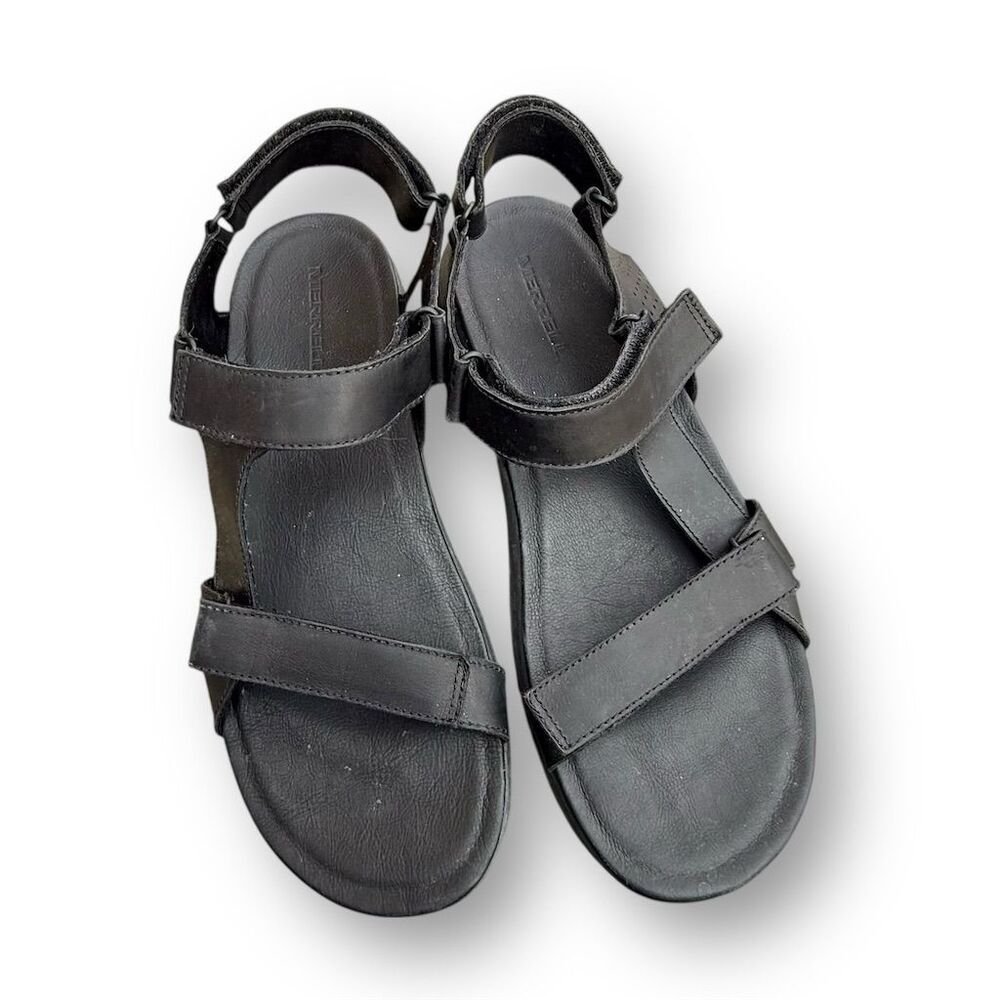 Merrell Men's Tideriser Luna Leather Sandals Black Size US 11 Casual - Picture 5 of 10